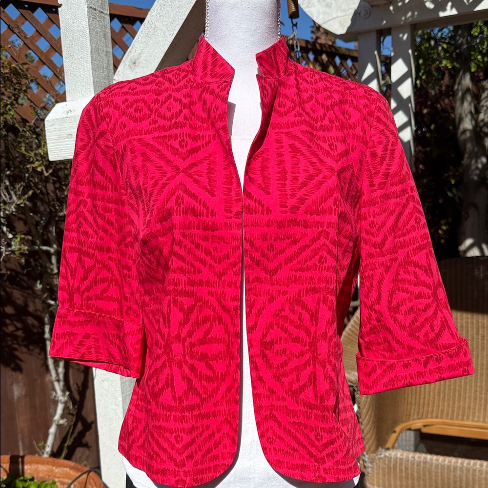 Coldwater Creek Red Print Jacket